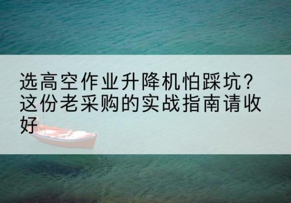 荔波高空作业升降机厂家推荐-选高空作业升降机怕踩坑？这份老采购的实战指南请收好